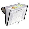 Sheet Protectors | C-Line 58312 1.5 in. Expansion 13-Sections 1/6-Cut Tabs Letter Size Cord/Hook Closure Plaid Design Expanding Files - Gray Plaid image number 1