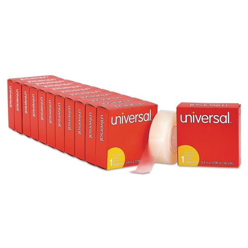 Tapes | Universal UNV83436VP 0.75 in. x 36 yds. 1 in. Core Invisible Tape - Clear (12/Pack) image number 0