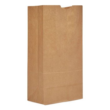 General 18420 8.25 in. x 5.94 in. x 16.13 in. #20 Grocery Paper Bags - Kraft (500/Bundle)