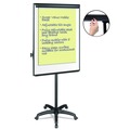 Easels | MasterVision EA4800055 27.5 in. x 39 in. Silver Easy Clean Dry Erase Mobile Presentation Easel - White Surface, Black Aluminum/Steel Frame image number 2