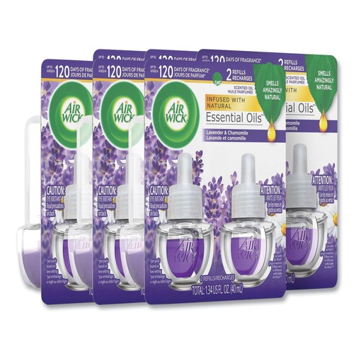 Odor Control | Air Wick 62338-78473 0.67 oz. Scented Oil Refill - Lavender and Chamomile (6/Carton) image number 0