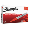 Permanent Markers | Sharpie 33002 Super Permanent Marker - Fine Bullet Tip/Red (1-Dozen) image number 0