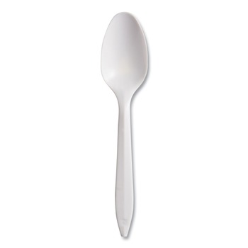 SOLO S6SW Regal Teaspoon Mediumweight Cutlery - Full-Size White (1000/Carton)