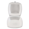 Food Trays, Containers, and Lids | Plastifar 12175 6 in. x 6 in. x 3 in. Foam Hinged Lid Containers - White (500/Carton) image number 4