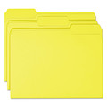 File Folders | Smead 12943 1/3-Cut Tabs Assorted Letter Size 0.75 in. Expansion Colored File Folders - Yellow (100/Box) image number 3