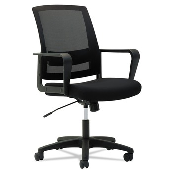 OIF OIFMS4217 225 lbs. Capacity 17 - 21.5 in. Seat Height Mesh Mid-Back Chair - Black