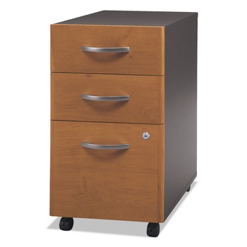 PRODUCTS | Bush WC72453SU 15.75 in. x 20.25 in. x 27.88 in. Series C 3-Drawers Box/Box/File Legal/Letter/A4/A5 Mobile Left/Right Pedestal File - Cherry/Gray
