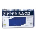 Retail Store Supplies | CONTROLTEK 530495 5.5 in. x 11 in. Vinyl Fabric Deposit Bag - Blue (3/Pack) image number 0