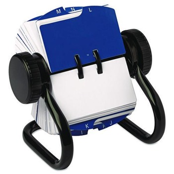 PRODUCTS | Rolodex 66700 Open Rotary Card File, Holds 250 1.75 x 3.25 Cards - Black