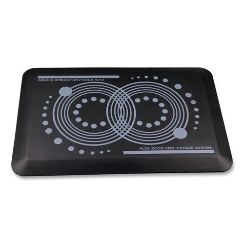 Office Chair Mats | Floortex FCA21624BK AFS-TEX 2000 16 in. x 24 in. Anti-Fatigue Mat - Midnight Black image number 0