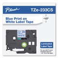 Tapes | Brother P-Touch TZE233CS 0.47 in. x 26.2 ft. TZe Laminated Removable Label Tapes - Blue on White image number 5