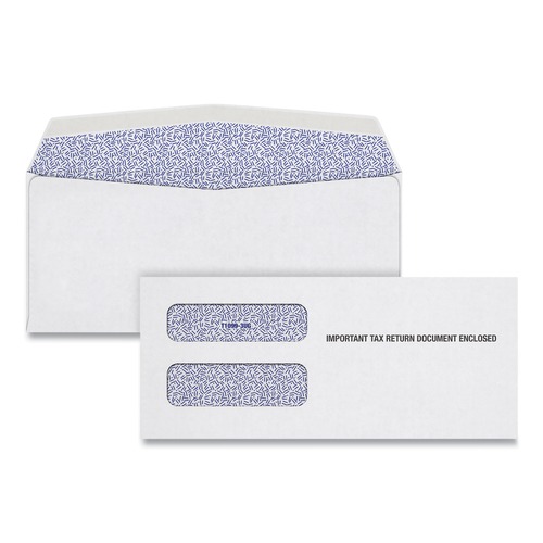 Back to School Sale | Adams 22223 3.75 in. x 8.75 in. 1099 Double Window Envelope - White (24/Pack) image number 0