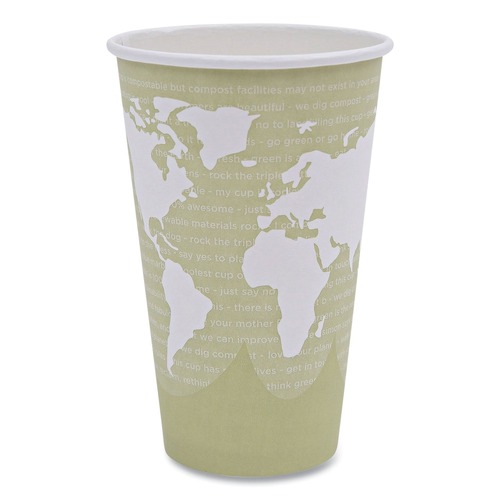  | Eco-Products EP-BHC16-WA 16 oz. World Art Renewable Compostable Hot Cups (20/Carton) image number 0