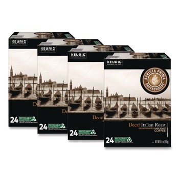 Barista Prima Coffeehouse 5000355677 Coffee K-Cups - Decaf Italian Roast (96/Carton)