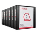 Binders | Universal UNV20745PK 11 x 8.5 2 in. Capacity Slant D-Ring View Binder, 3 Rings - Black (6/Carton) image number 0