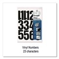 Arts & Crafts Supplies | Chartpak 01193 4 in. H Self Adhesive Press-On Vinyl Numbers - Black (23/Pack) image number 3