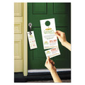 Back to School Sale | Avery 16150 4.25 in. x 11 in. 65 lbs. Cover Weight 97 Bright Door Hanger with Tear-Away Cards - White (80/Pack) image number 2
