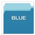File Folders | Pendaflex 153 1/3 BLU 1/3-Cut Tabs Assorted Legal Size Colored File Folders - Blue/Light Blue (100/Box) image number 4