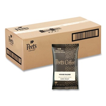 Peet's Coffee & Tea 504915 House Blend 2.5 oz. Frack Pack Coffee Portion Packs (18/Box)