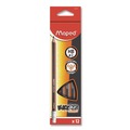 Pencils | Maped Helix 854721ZT Black'Peps Jumbo Triangular Pencils - Black Lead/Orange/Black Barrel (1-Dozen) image number 0