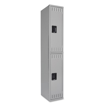 Tennsco DTS-121836-A-MGY 12 in. x 18 in. x 72 in. Single Stack Double Tier Locker - Medium Gray