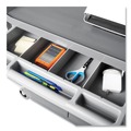 Just Launched | Rubbermaid Commercial FG409400GRAY 40.63 in. x 20 in. x 37.81 in. 300 lbs. Capacity 3 Shelves Plastic Xtra Instrument Cart with Locking Storage Area - Gray image number 5