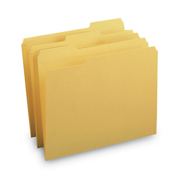 Smead 12234 0.75 in. Expansion Reinforced 1/3-Cut Top Tab Colored File Folders - Letter Size/Goldenrod (100/Box)