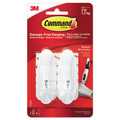 Wall Racks & Hooks | Command 17068ES 3 lbs. Capacity Medium Metal General Purpose Wire Hooks - White (2/Pack) image number 2