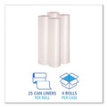 Just Launched | Boardwalk X8647DCKR01 43 in. x 47 in. 56 gal. 1.4 mil Low-Density Can Liners - Clear (100/Carton) image number 2