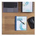 Report Covers & Pocket Folders | Universal UNV56138EE 1/2 in. Capacity Letter Size Tang Clip Plastic Report Covers - Clear/Dark Blue (25/Box) image number 3