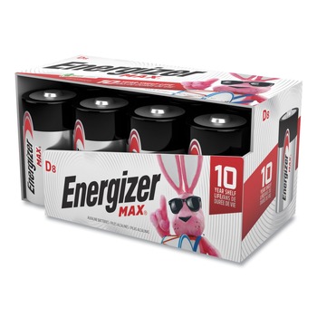 Energizer E95FP-8 1.5V MAX Alkaline D Batteries (8/Pack)