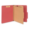File Folders | Universal UNV10203 Bright Colored Pressboard Classification Folders - Letter, Ruby Red (10/Box) image number 1