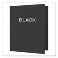 File Folders | Oxford 57706 11 in. x 8.5 in. 0.5 in. Capacity Twin-Pocket Folders with 3 Fasteners - Black (25/Box) image number 2