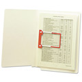 Binders & Binding Supplies | Smead 68260 2 in. Capacity 2.75 in. Center to Center U-Clip Bonded Fasteners - Red/White (100/Box) image number 0