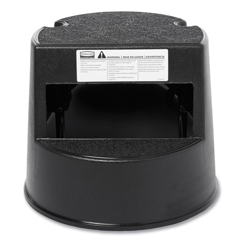 Just Launched | Rubbermaid Commercial FG252300BLA 13-1/2 in. 350 lbs. Capacity Rolling Step Stool with Retractable Casters - Black image number 0