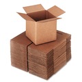 Mailing Boxes & Tubes | Universal UFS666 6 in. Regular Slotted Container Cubed Fixed-Depth Shipping Boxes - Brown Kraft (25/Bundle) image number 0