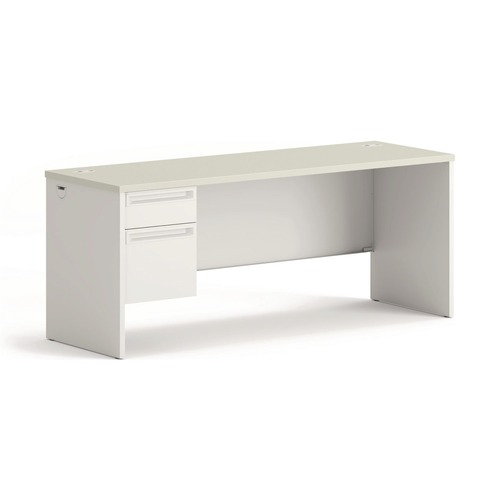 Office Desks & Workstations | HON H38855L.B9.Q 38000 Series 72 in. x 24 in. x 29.5 in. Single Left Pedestal Credenza - Silver/Gray image number 0