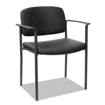Alera ALEUT6816 Sorrento Series 25.59 in. x 24.01 in. x 33.85 in. Ultra-Cushioned Stacking Guest Chair - Black (2/Carton)