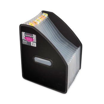 FILING AND FOLDERS | C-Line 58810 10 in. Expansion 13 Sections 1/12-Cut Tabs Vertical Expanding File - Letter Size, Black