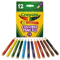 Pencils | Crayola 684112 3.3 mm 2B Short-Length Colored Pencil Set - Assorted Lead and Barrel Colors (12/Set) image number 4