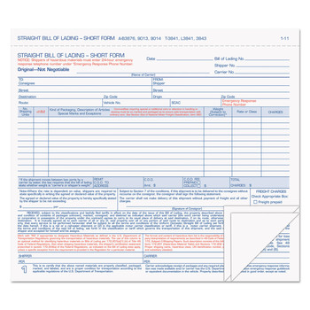 TOPS 3841 7 x 8.5 Three-Part Carbonless Hazardous Material Short Form (50/Pack)