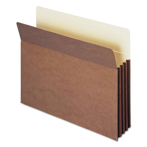File Folders | Smead 73380 3.5 in. Expansion TUFF Pocket Drop-Front File Pockets with Fully Lined Gussets - Letter Size/Redrope (10/Box) image number 0