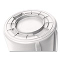 Trash & Waste Bins | Rubbermaid Commercial FG261000WHT 10 gal. Vented Round Plastic Brute Container - White image number 2