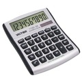 Calculators | Victor 1100-3A Antimicrobial Compact 10-Digit Desktop Calculator - Gray/Black image number 1