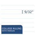 Notebooks & Pads | Roaring Spring 74500 WIDE Landscape 11 in. x 9.5 in. Sheets Medium/College Rule Unpunched Format Writing Pad with Standard Back - White image number 2