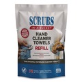 Cleaning Cloths | SCRUBS 42270 Hand Cleaner Towels SCRUBS in-a-Bucket Refill 1-Ply 10 x 12 Citrus Blue/White 72/Pack 6 Packs/Carton image number 0