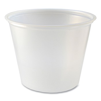 Fabri-Kal 000000000009500518 5.5 oz. Plastic Portion Cups - Translucent (20/Carton)