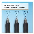 Pens | Paper Mate 2095465 Profile 1 mm Retractable Gel Pen - Black Ink/Translucent Black Barrel/Bold (1-Dozen) image number 1