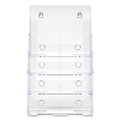 Desk Shelves | Deflecto 77441 9.38w x 7d x 13.63h 4-Compartment Magazine Size DocuHolder - Clear image number 0