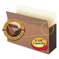File Folders | Smead 74390 5.25 in. Expansion Legal Size TUFF Pocket Drop-Front File Pockets with Fully Lined Gussets - Redrope (10/Box) image number 1
